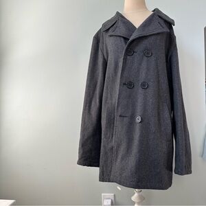 Men’s Carbon Charcoal Peacoat jacket XL